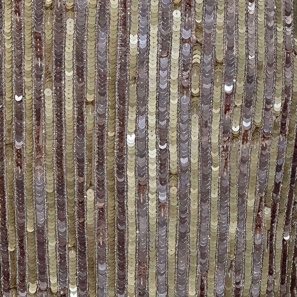 Mac Duggal 10817 Sequin Spaghetti Strap Gold Formal Gown | Size 2 - Picture 10 of 12